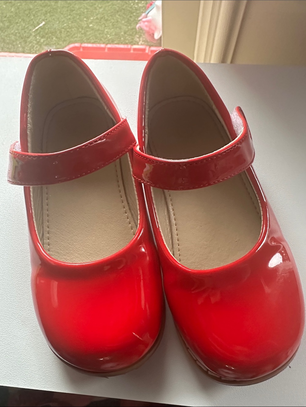 Kids Red Mary Jane Shoes - Classic Patent Finish